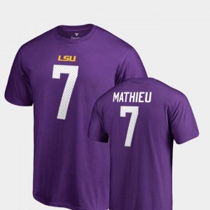 Tyrann Mathieu LSU College Legends Men's #7 Name & Number T-Shirt - Purple 814753-475