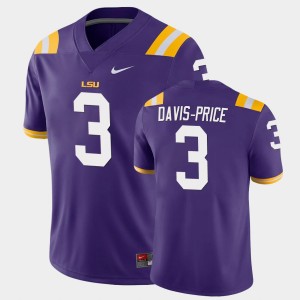 Tyrion Davis-Price Fighting Tigers Game Men's College Football #3 Jersey - Purple 810358-493