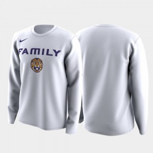 Geaux Tigers March Madness Legend Basketball Long Sleeve Men Family on Court T-Shirt - White 180366-643