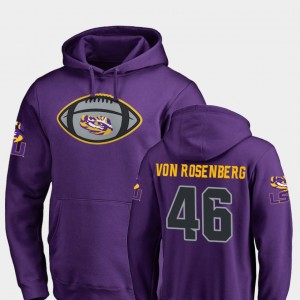 Zach Von Rosenberg Tigers Game Ball Football Mens #46 Hoodie - Purple 325294-906