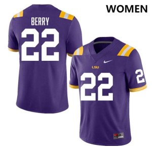 Harlem Berry Louisiana State Tigers Womens College Football #22 NCAA Jersey - Purple 694405-343