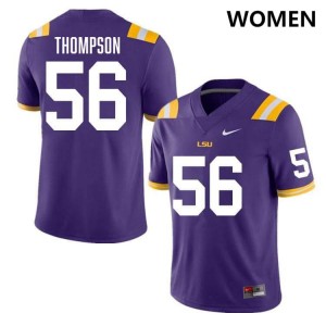 Josh Thompson Louisiana State Tigers #56 Women's College Football High School Jersey - Purple 711262-677