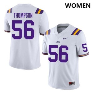 Josh Thompson LSU Tigers College Football #56 Women's 2024-25 Jersey - White 133641-835