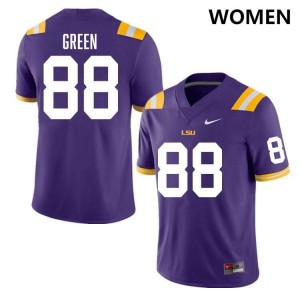 Donovan Green Tigers #88 College Football Womens University Jersey - Purple 845827-892