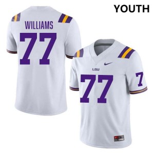 Ory Williams Tiger Nation College Football #77 Youth 2024-25 Jersey - White 169849-417