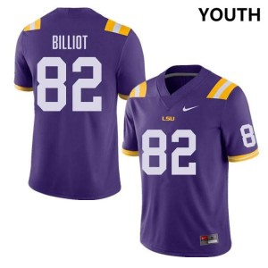Kylan Billiot Louisiana State Tigers #82 Limited College Football Youth Jersey - Purple 632104-812