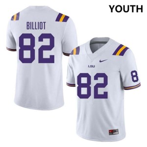 Kylan Billiot LSU Tigers #82 College Football Player Youth Jersey - White 439235-412