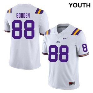 Bernard Gooden Geaux Tigers Youth Embroidery #88 College Football Jersey - White 939188-908