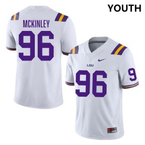 Dominick McKinley Fighting Tigers Youth Stitched College Football #96 Jersey - White 619881-657