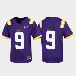 LSU Youth Football #9 Untouchable Jersey - Purple 471634-955