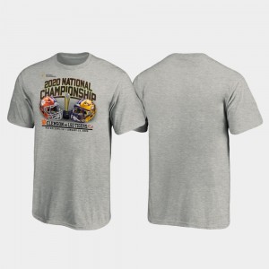 Louisiana State Tigers Youth 2020 National Championship Matchup vs. Clemson Tigers Touchback T-Shirt - Heather Gray 957518-774